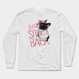 Relaxing French Bulldog Long Sleeve T-Shirt